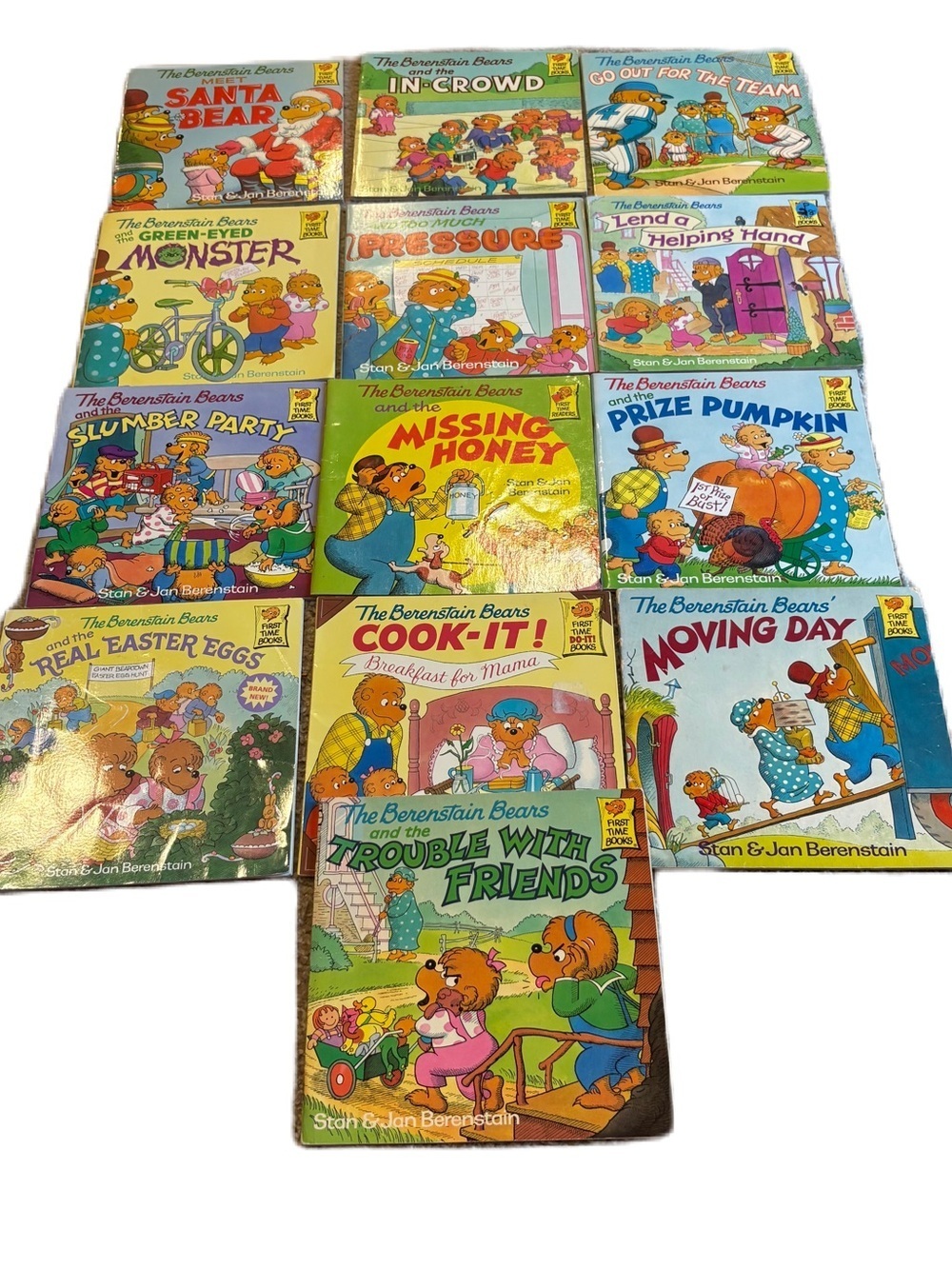 Vintage Berenstain Bears Book Bundle Lot Moving Day Cook It Missing Honey